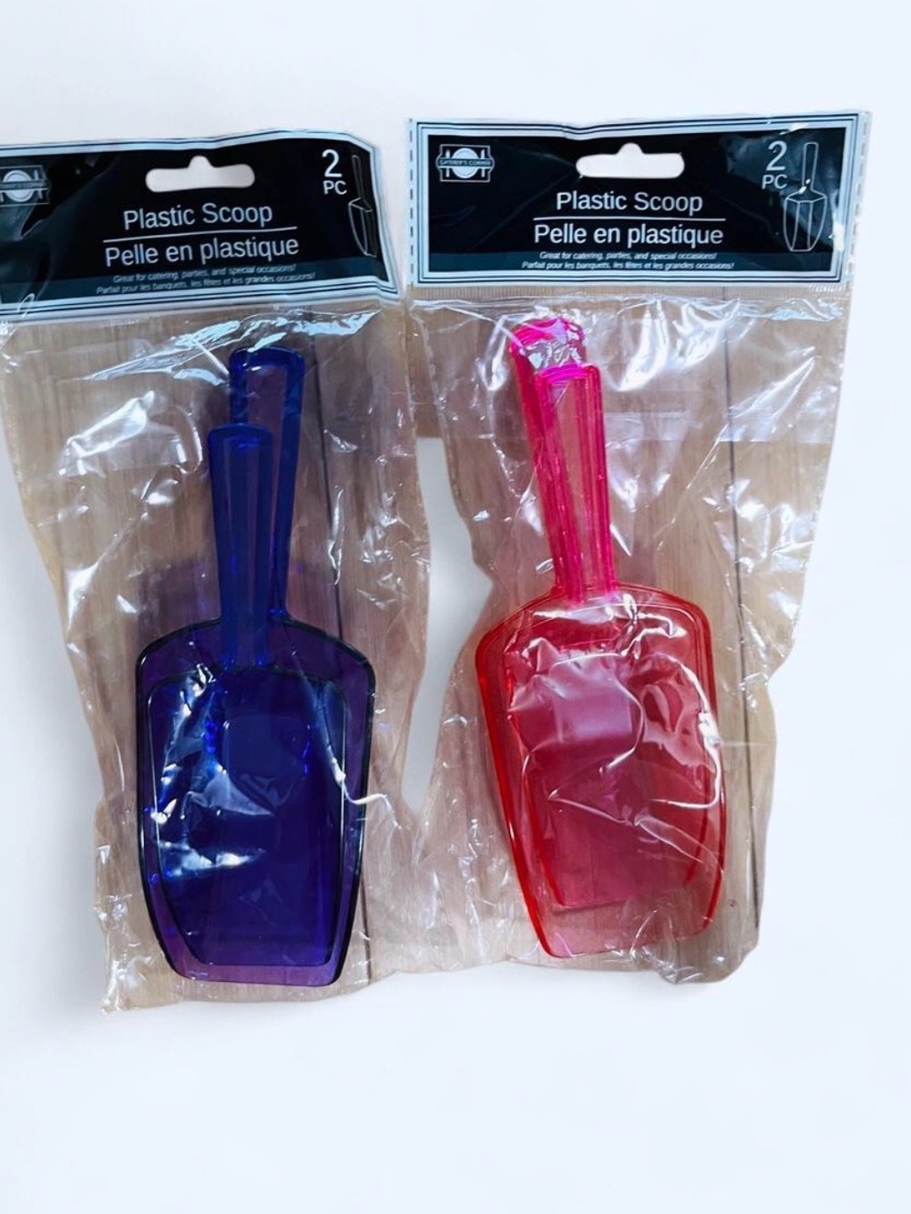 Plastic Scoop 2-Pack - Blue and Pink